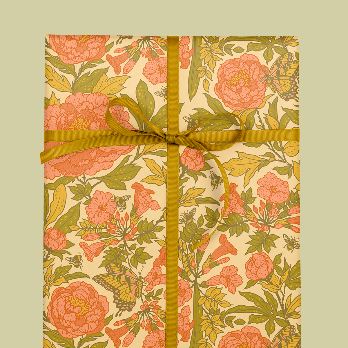 Gift Wrap: Peonies