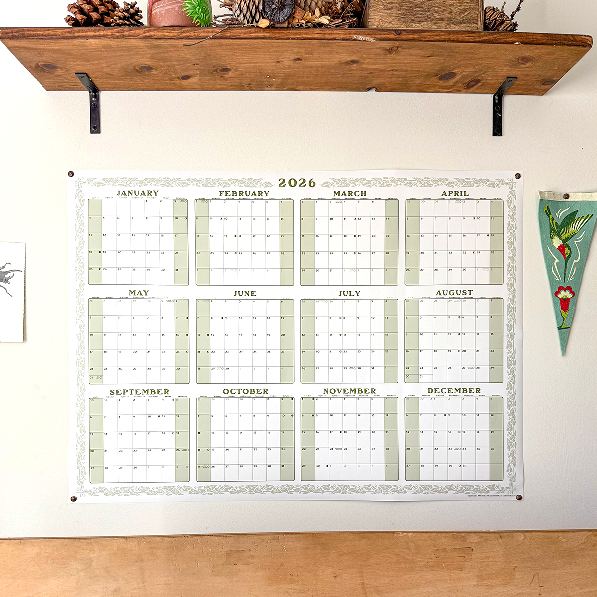 2026 Year Wall Calendar
