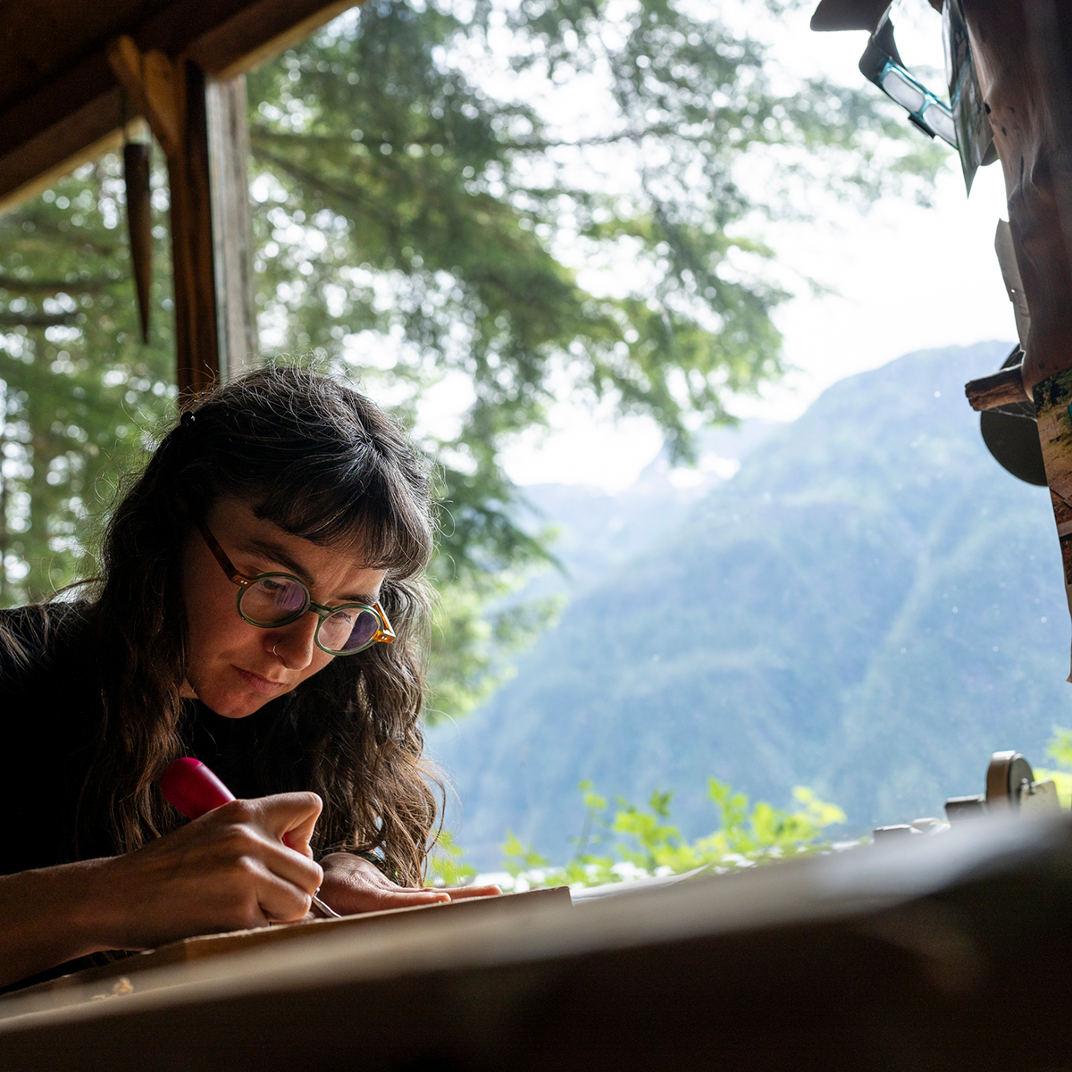 11x14" Fine Art Linocut Print: Midnight on the Water