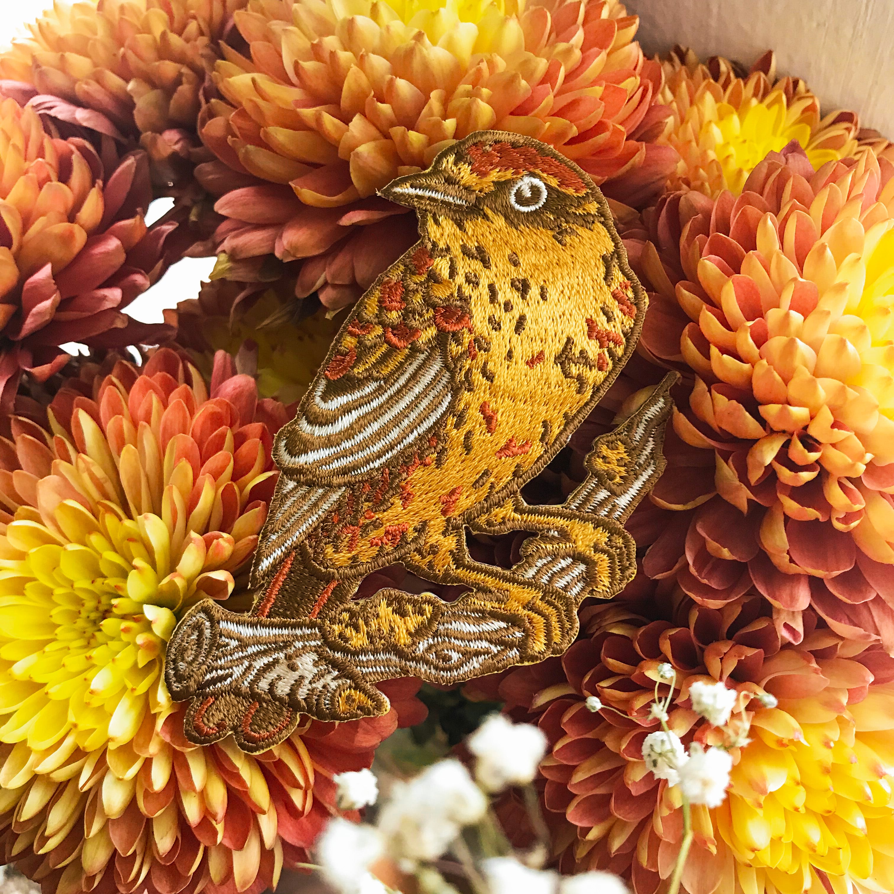 Iron on Patch: Palm Warbler