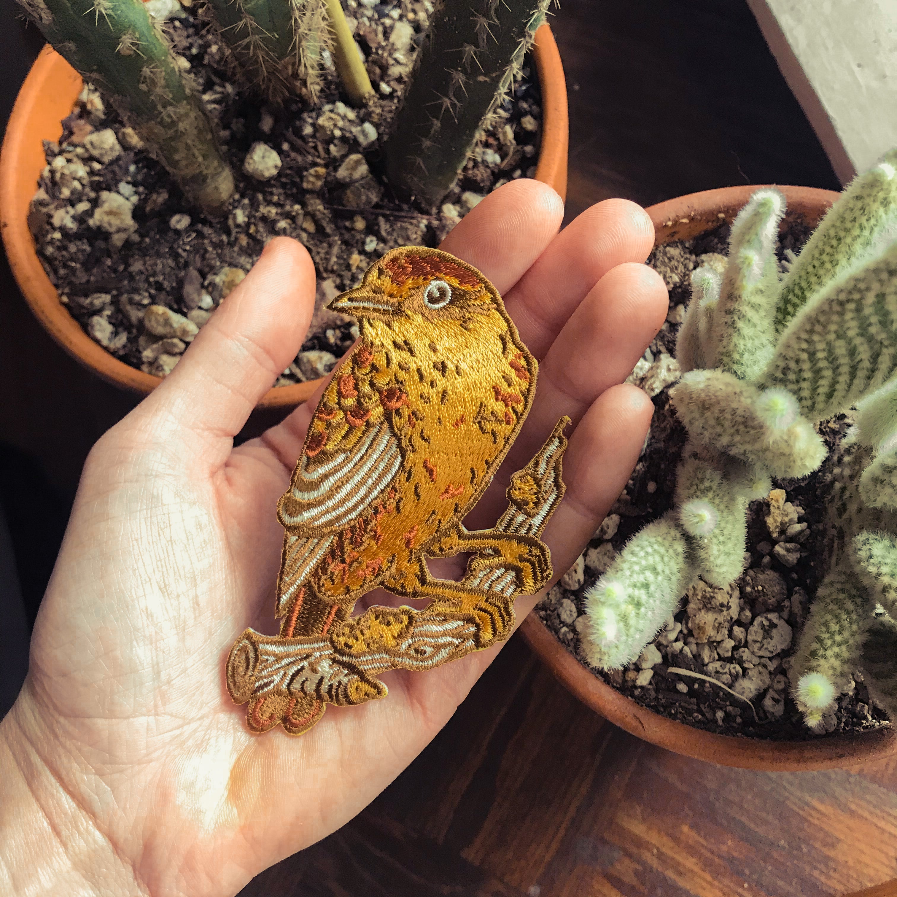 Iron on Patch: Palm Warbler