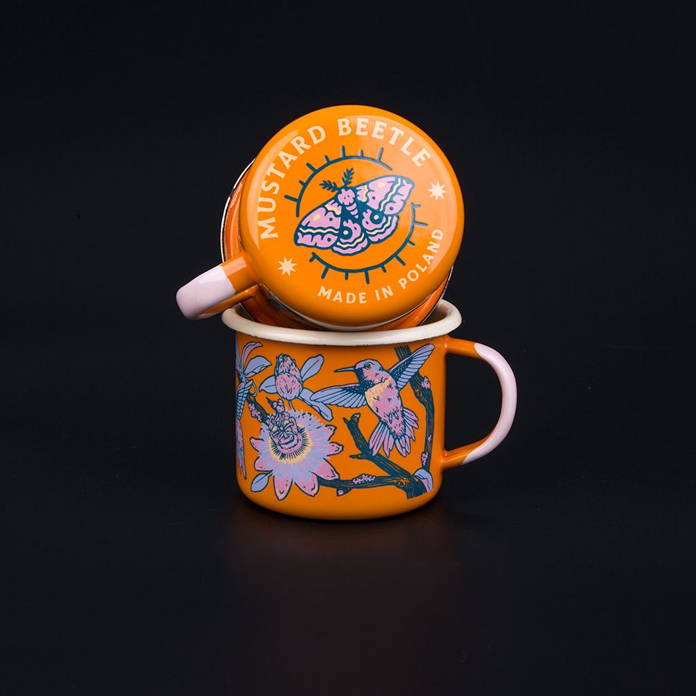 Enamelware Mug: Hummingbird