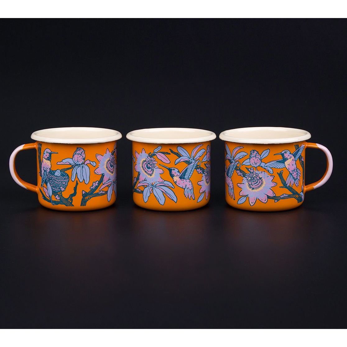 Enamelware Mug: Hummingbird