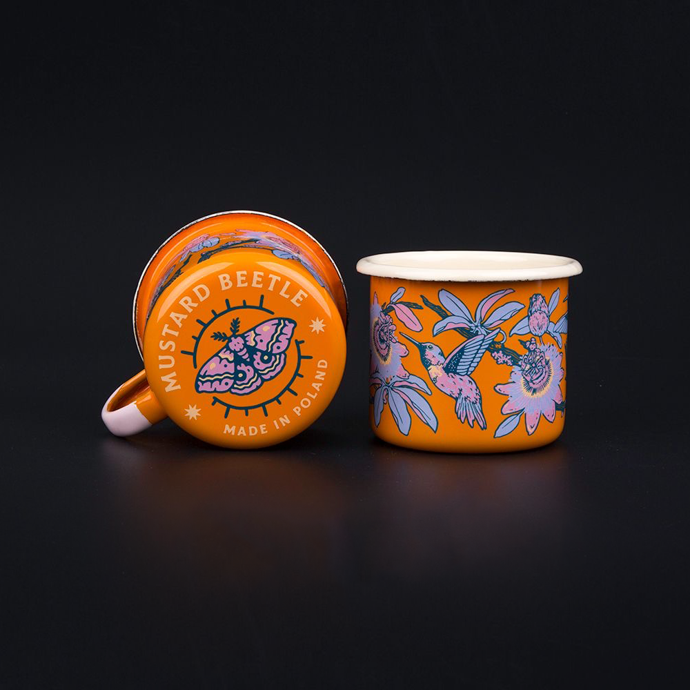 Enamelware Mug: Hummingbird