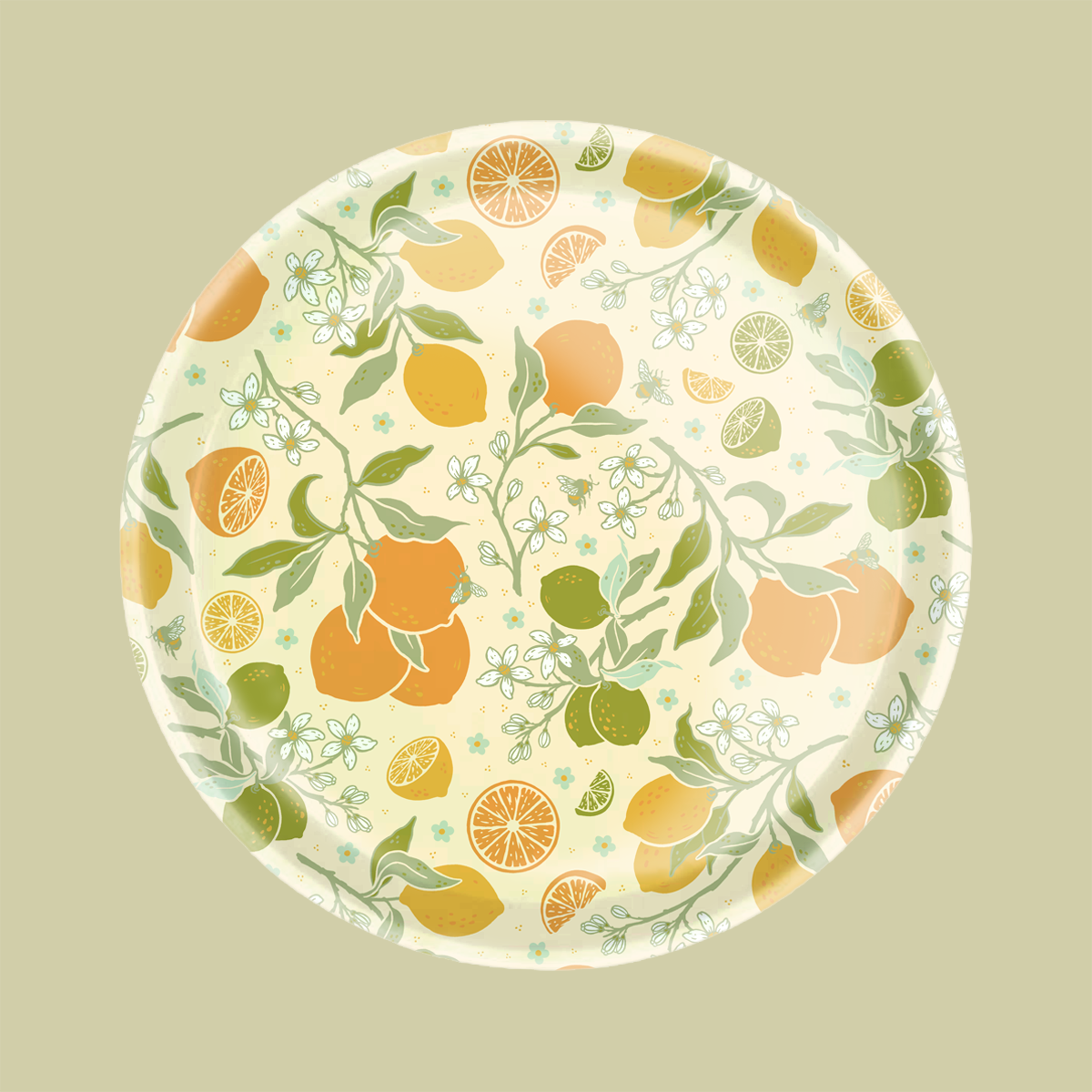 Birch Laminate Tray 12": Citrus