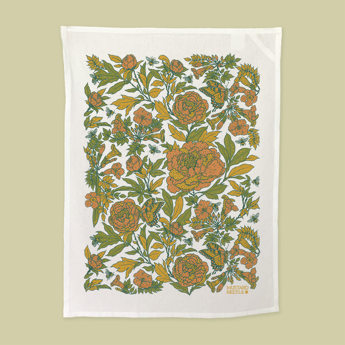 Tea Towel: Peonies