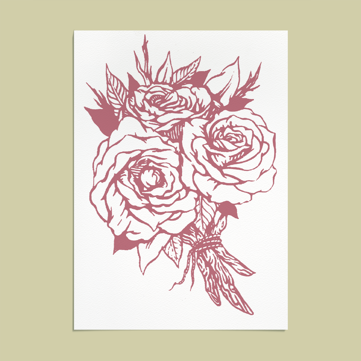 5x7" Screenprint: Bouquet