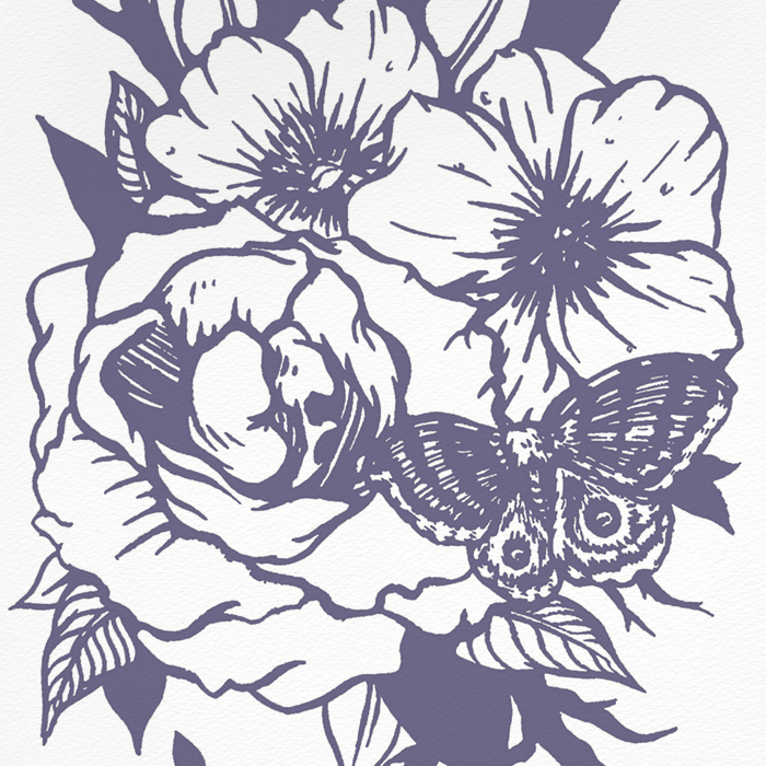 5x7" Screenprint: Floral Moth
