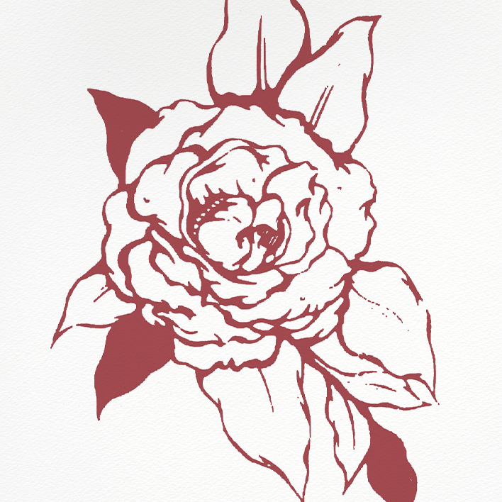 5x7" Screenprint: Rose
