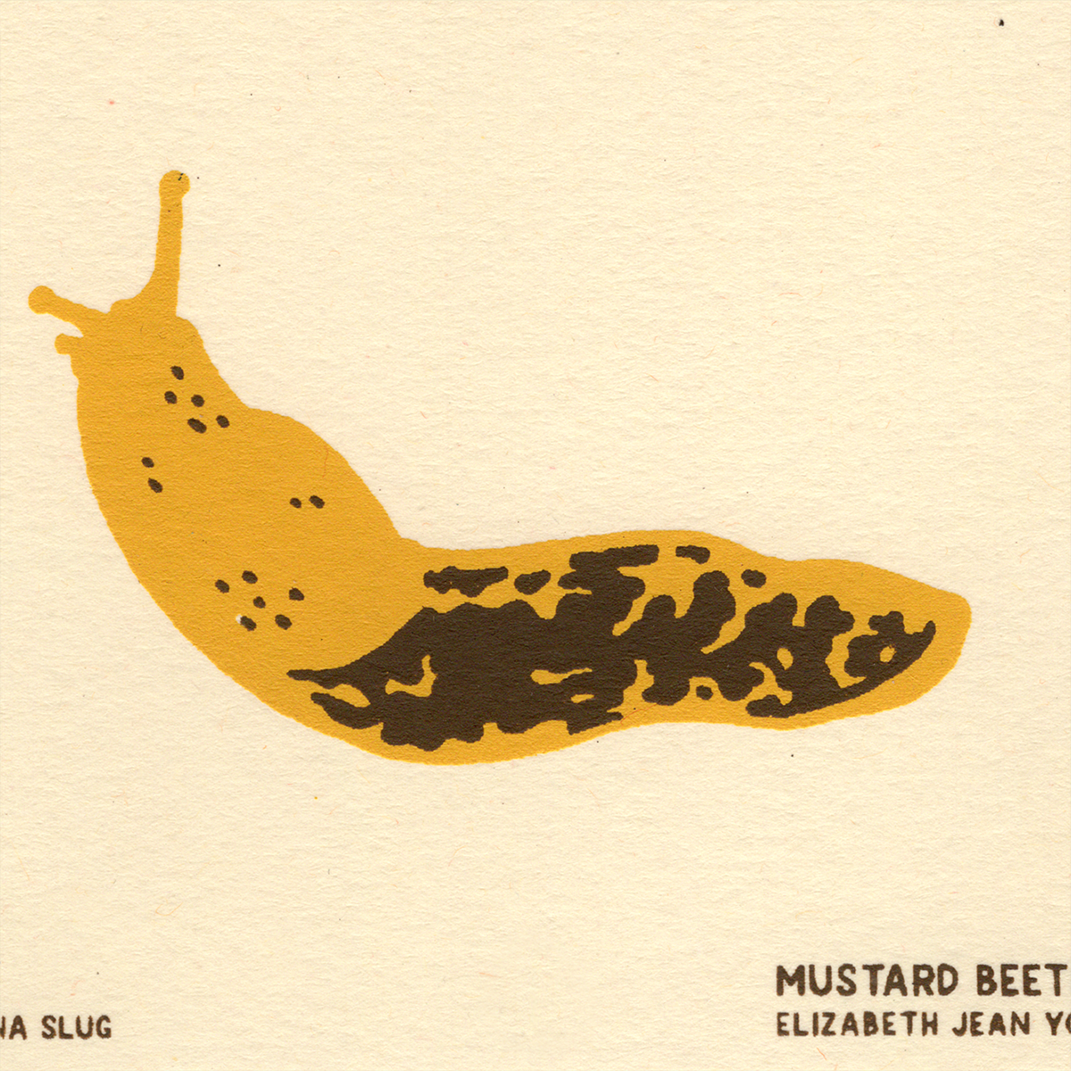 3x4" Mini Screenprint: Banana Slug