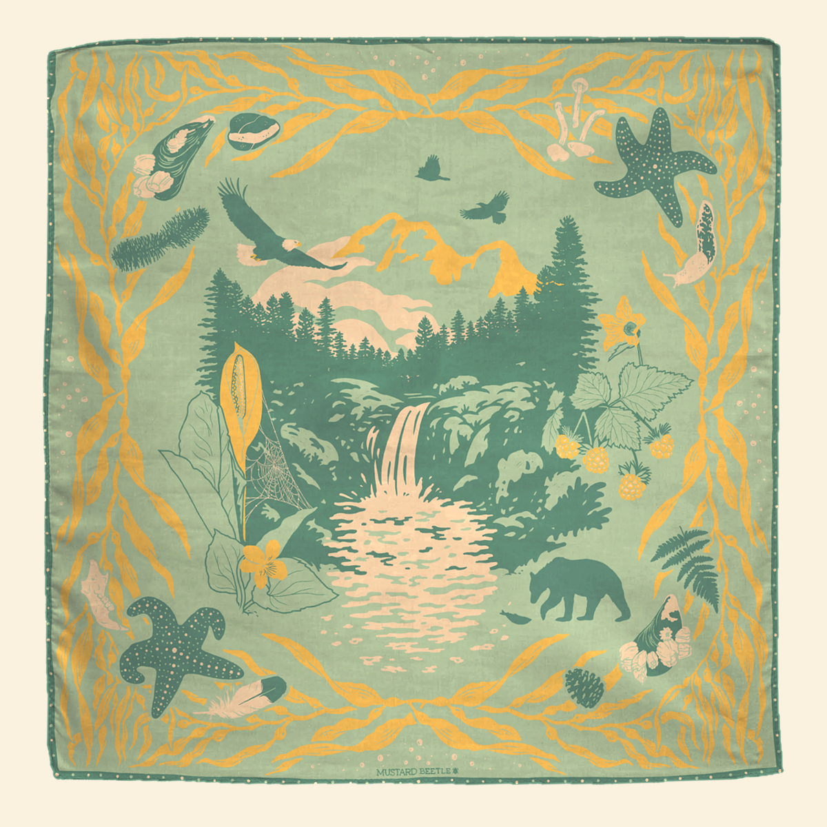Organic Fair Trade Bandana: Pacific Northwest