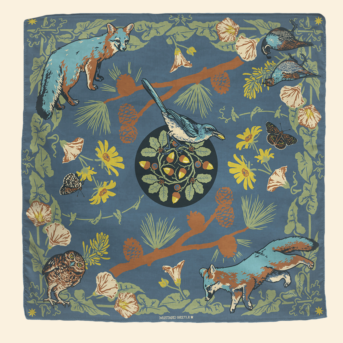 Organic Fair Trade Bandana XL: Channel Islands