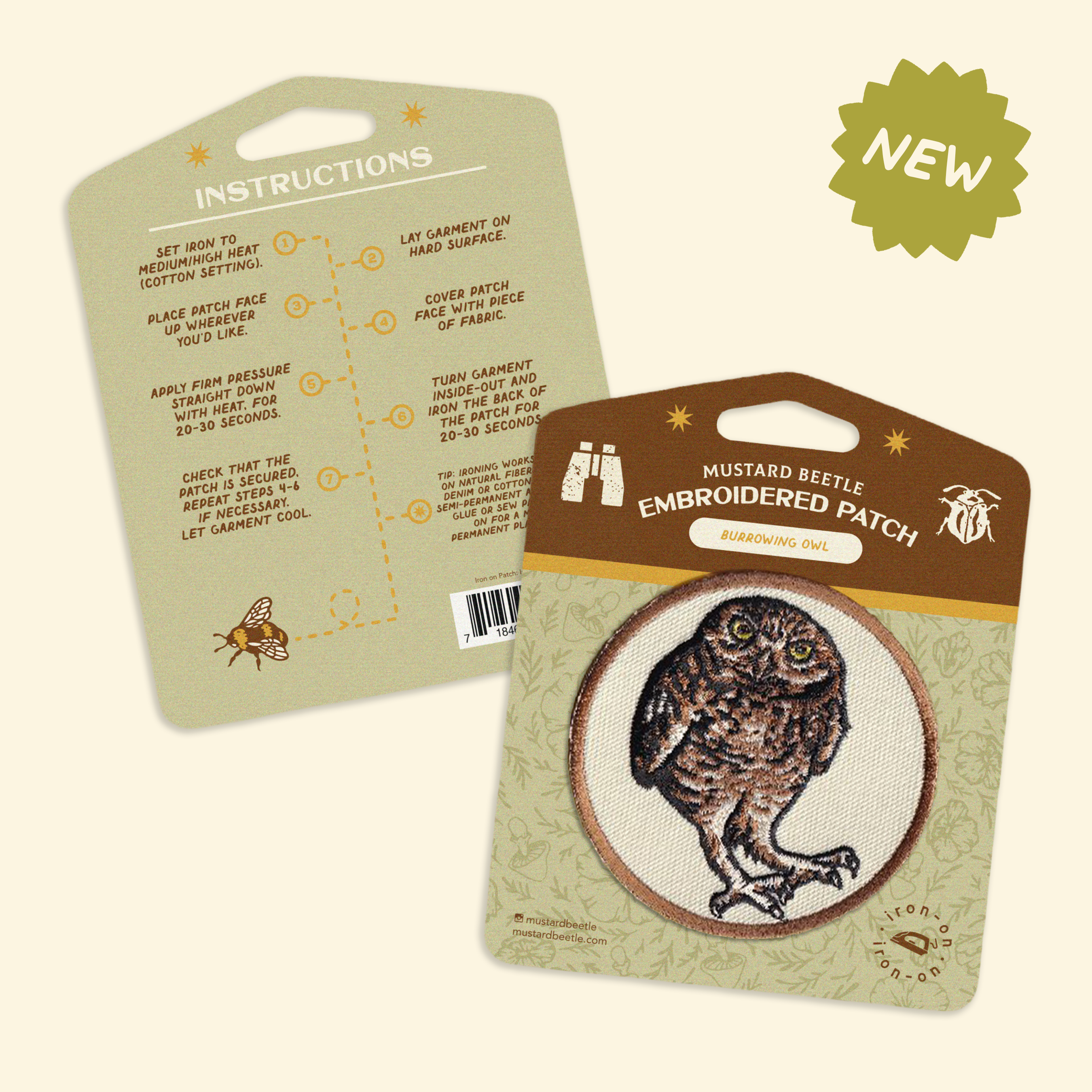 Iron on Patch: Burrowing Owl