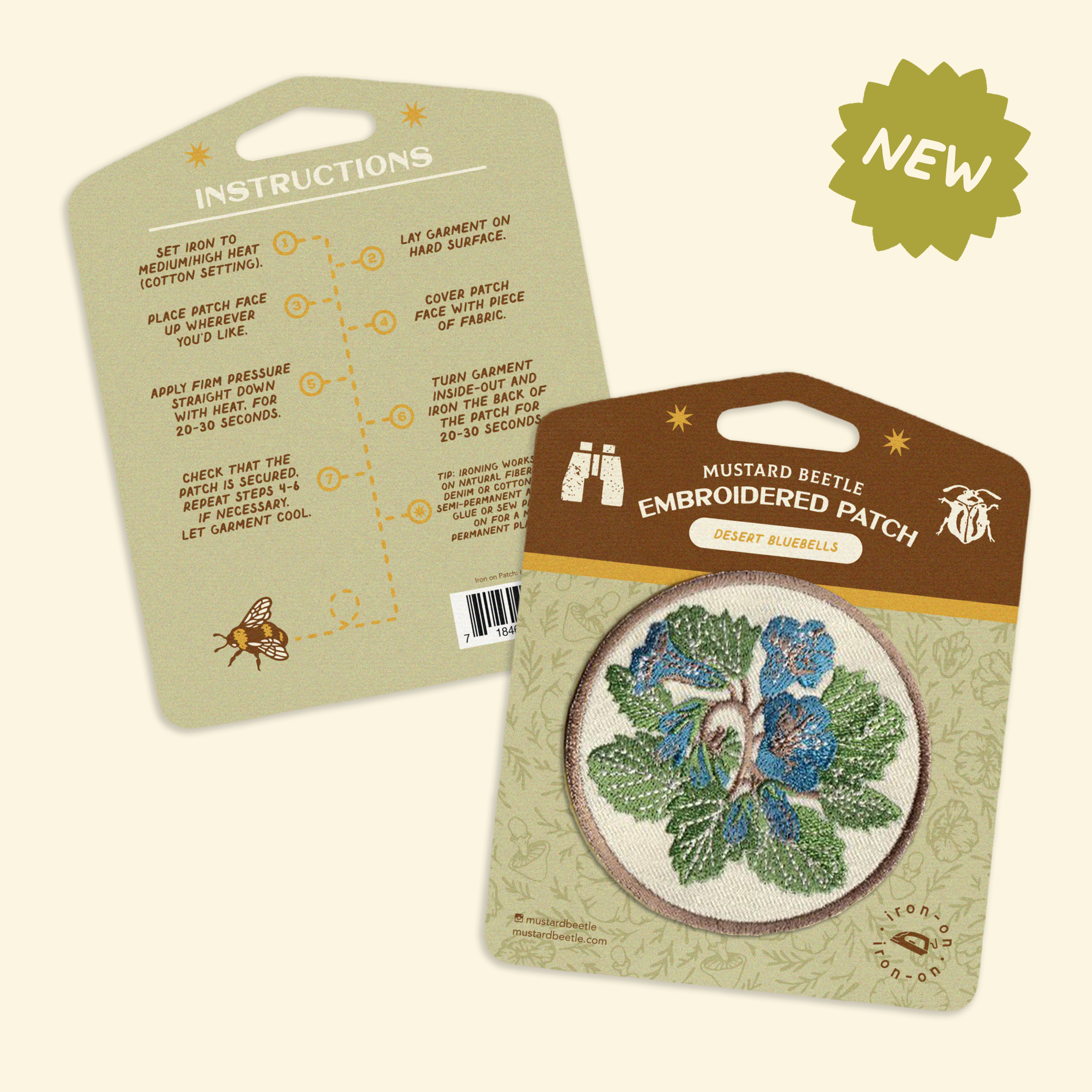 Iron on Patch: Desert Bluebells