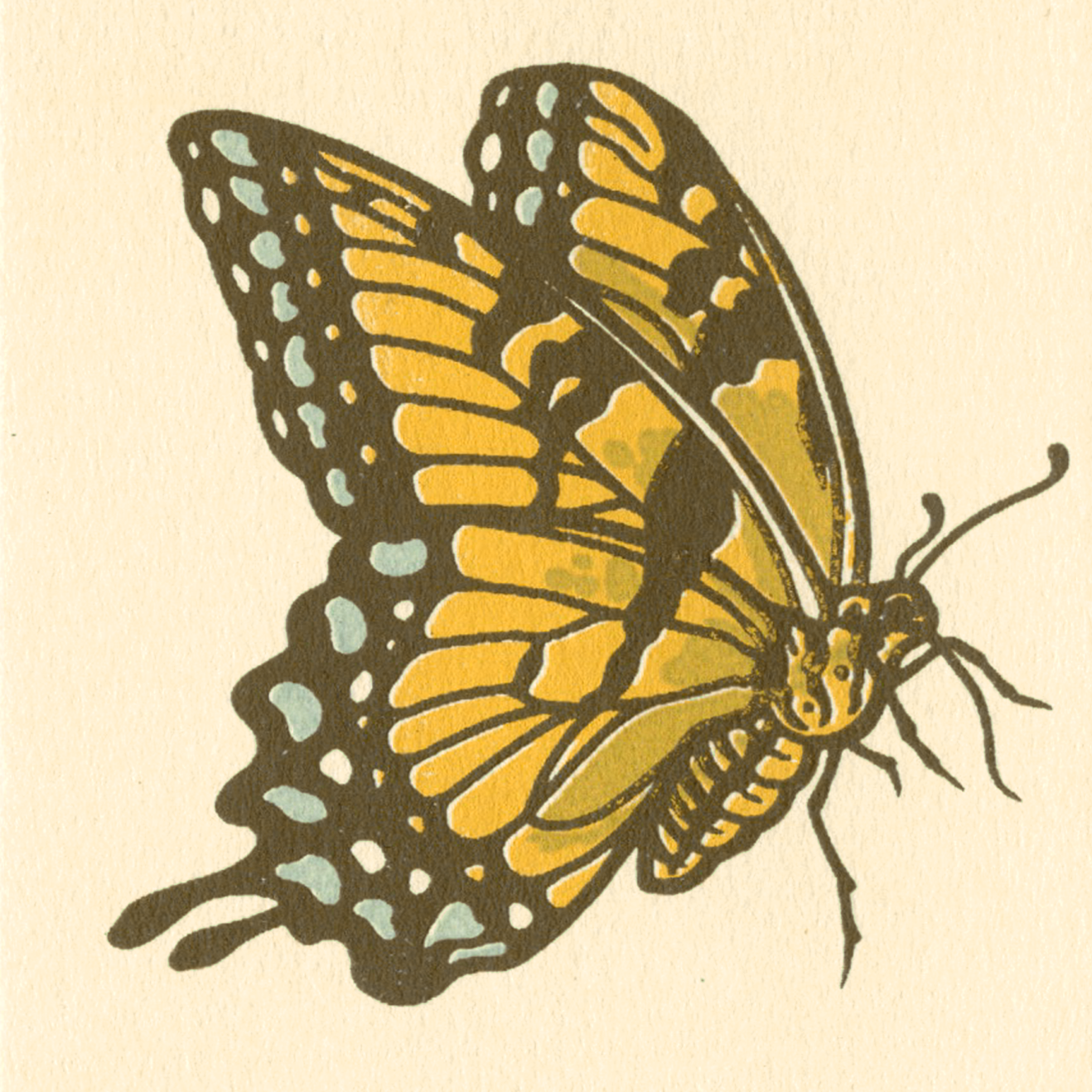 3x4" Mini Screenprint: Swallowtail