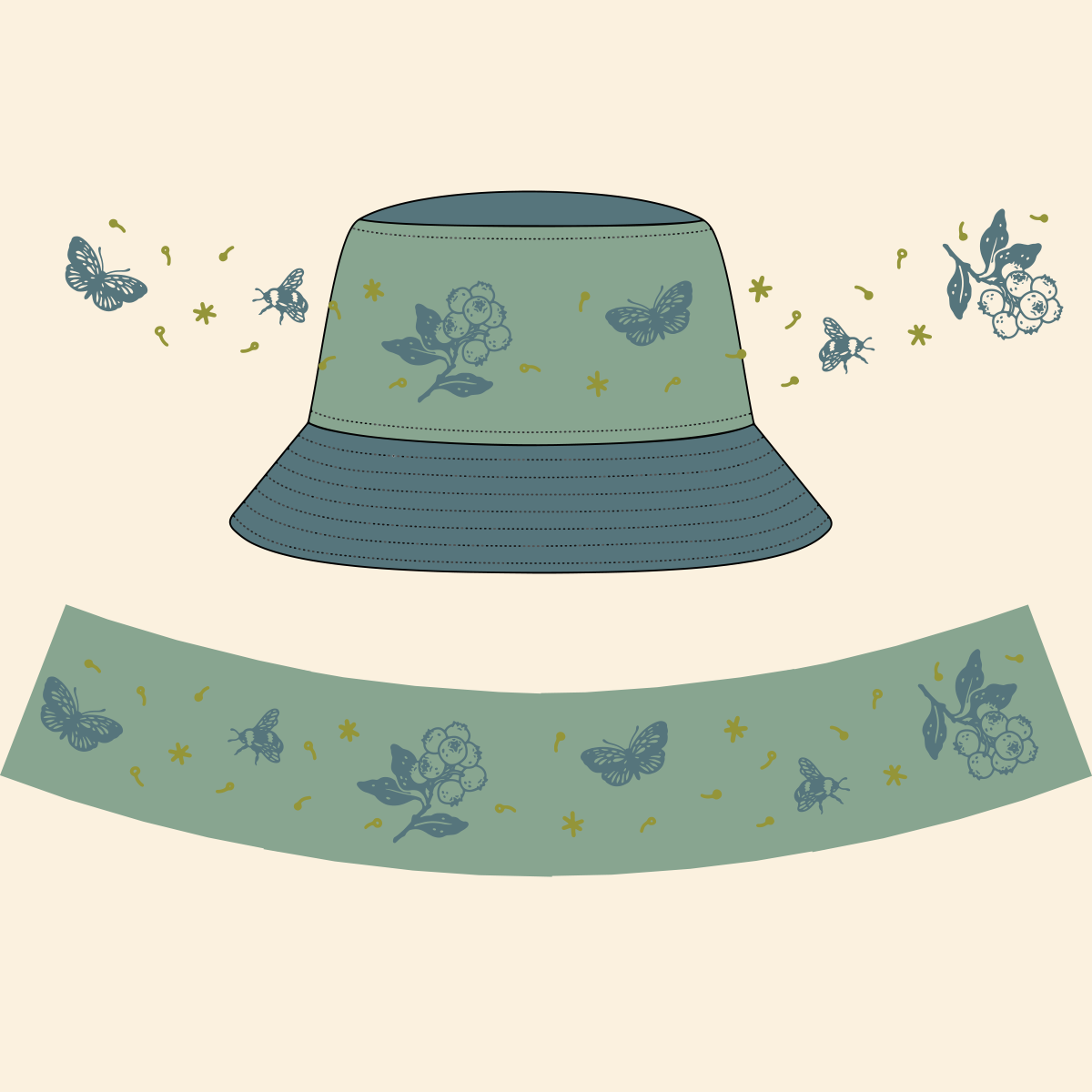 Bucket Hat: Berries