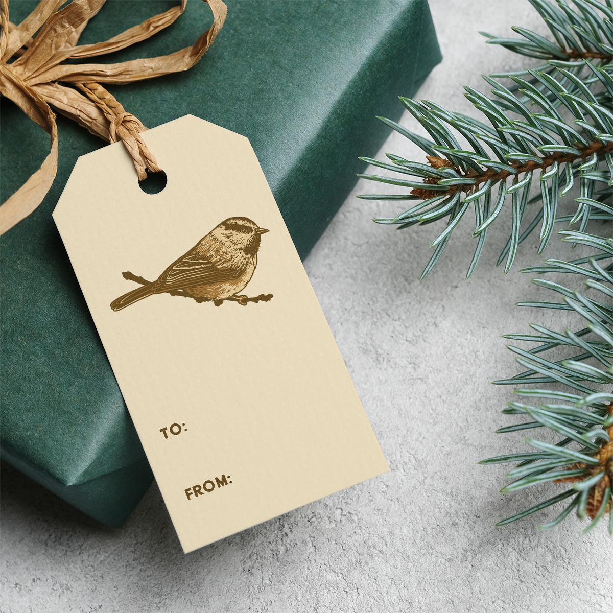 Gift Tag Set of 8: Holiday (Green)