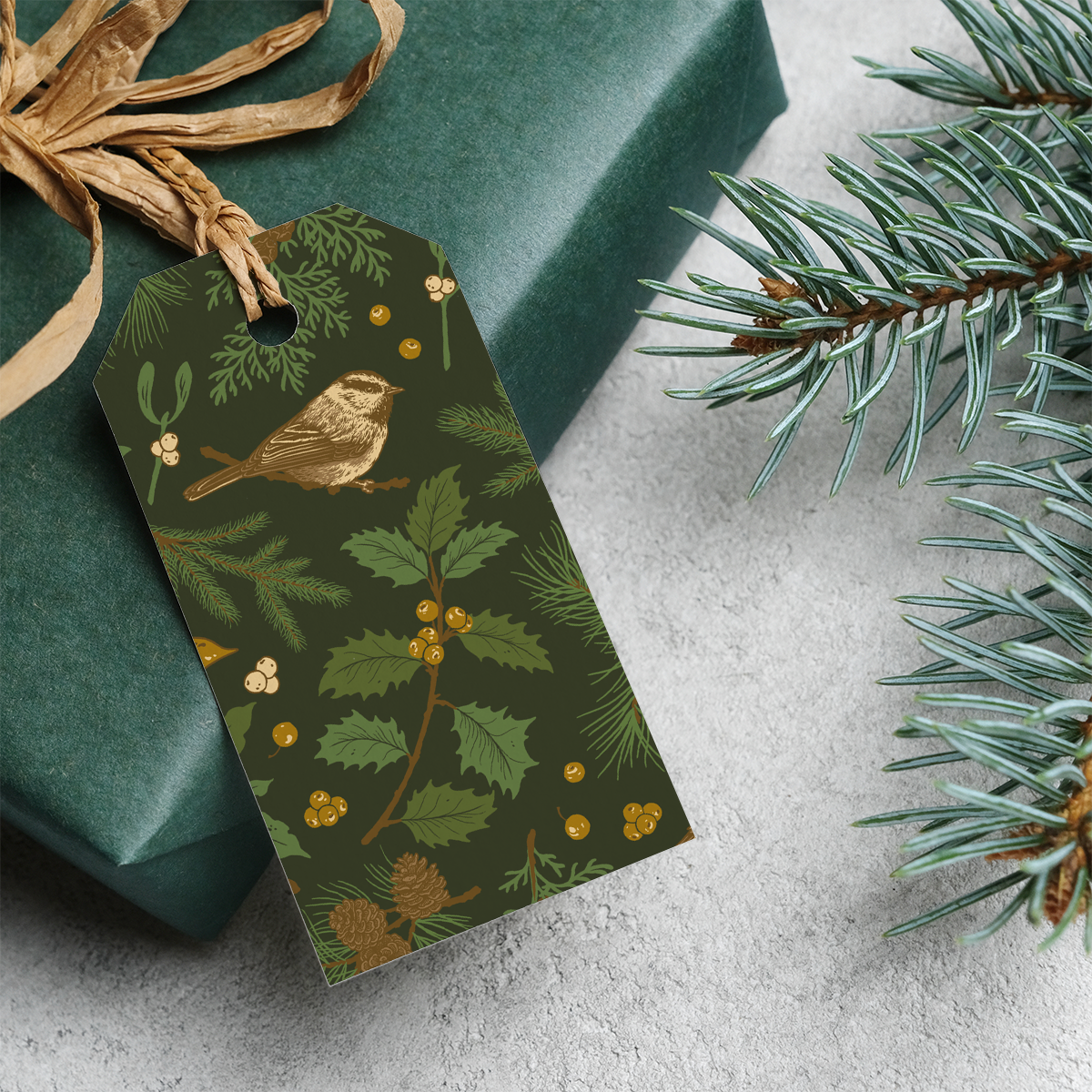Gift Tag Set of 8: Holiday (Black)