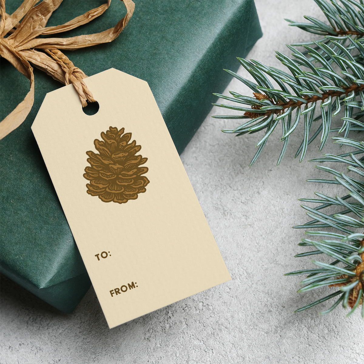 Gift Tag Set of 8: Holiday (Black)