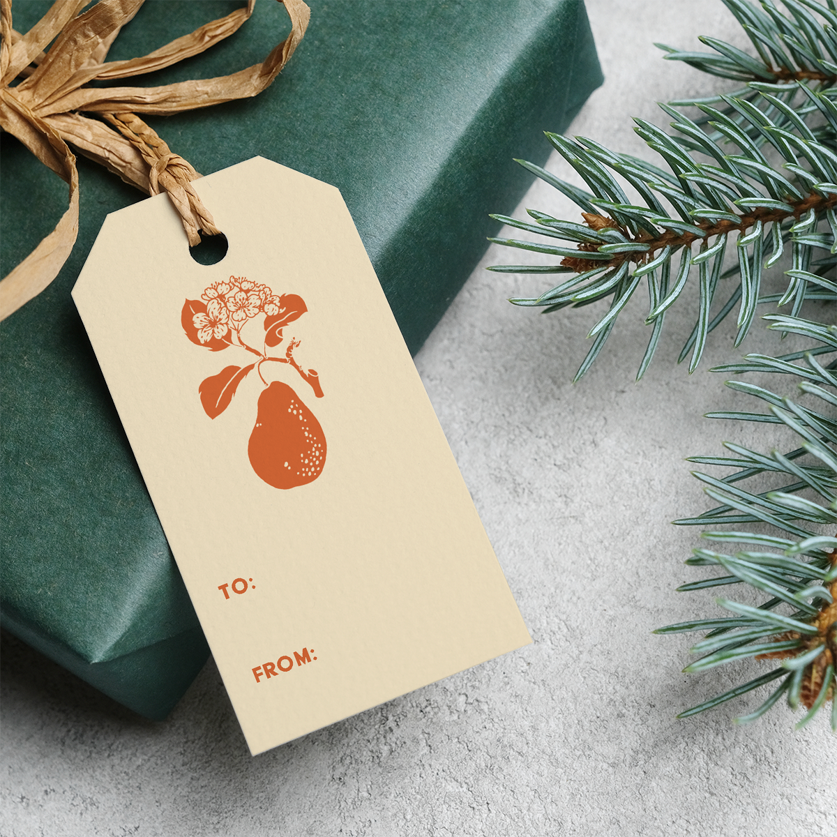 Gift Tag Set of 8: Pear
