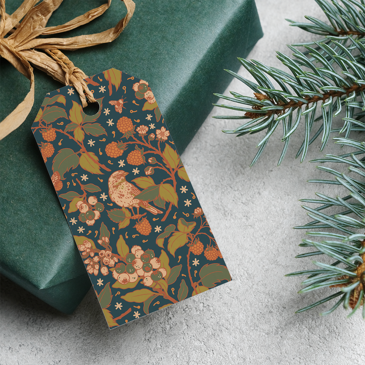 Gift Tag Set of 8: Berries