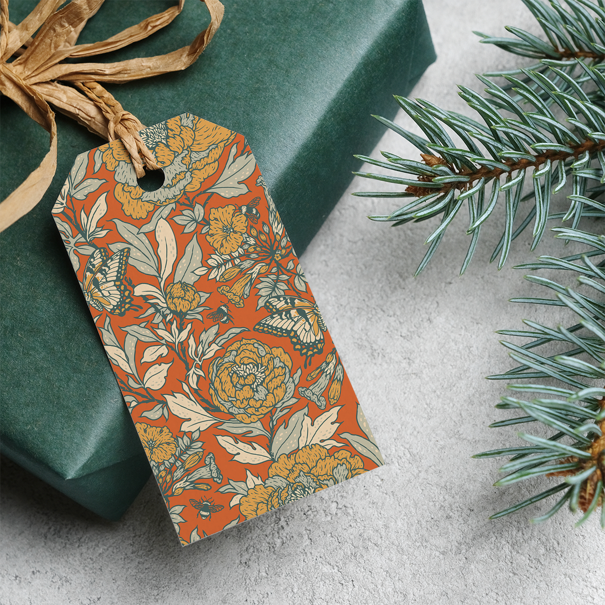 Gift Tag Set of 8: Peonies