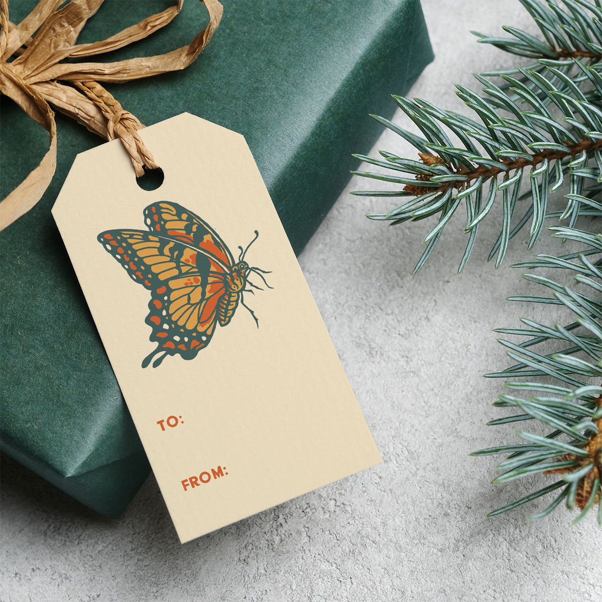 Gift Tag Set of 8: Peonies