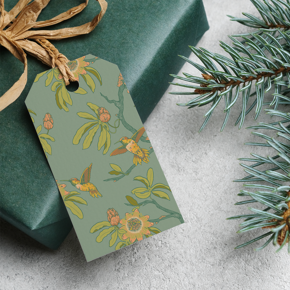 Gift Tag Set of 8: Hummingbird
