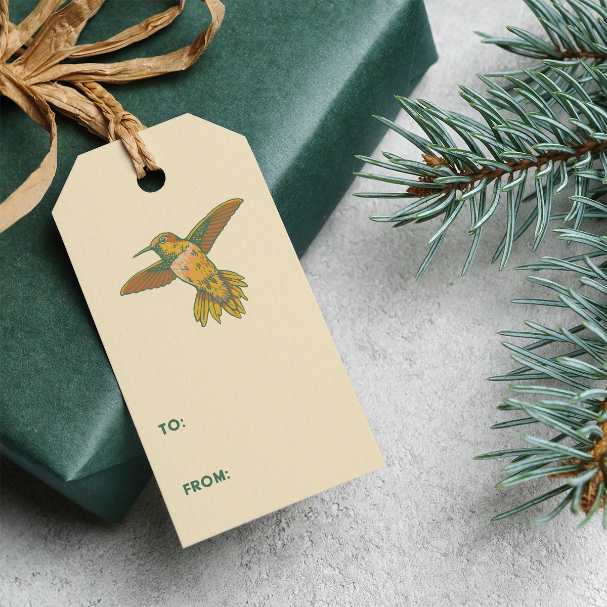 Gift Tag Set of 8: Hummingbird