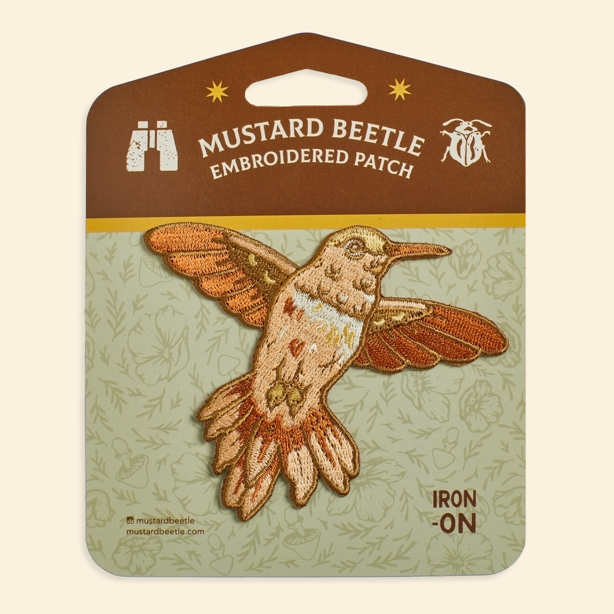 Iron on Patch: Hummingbird