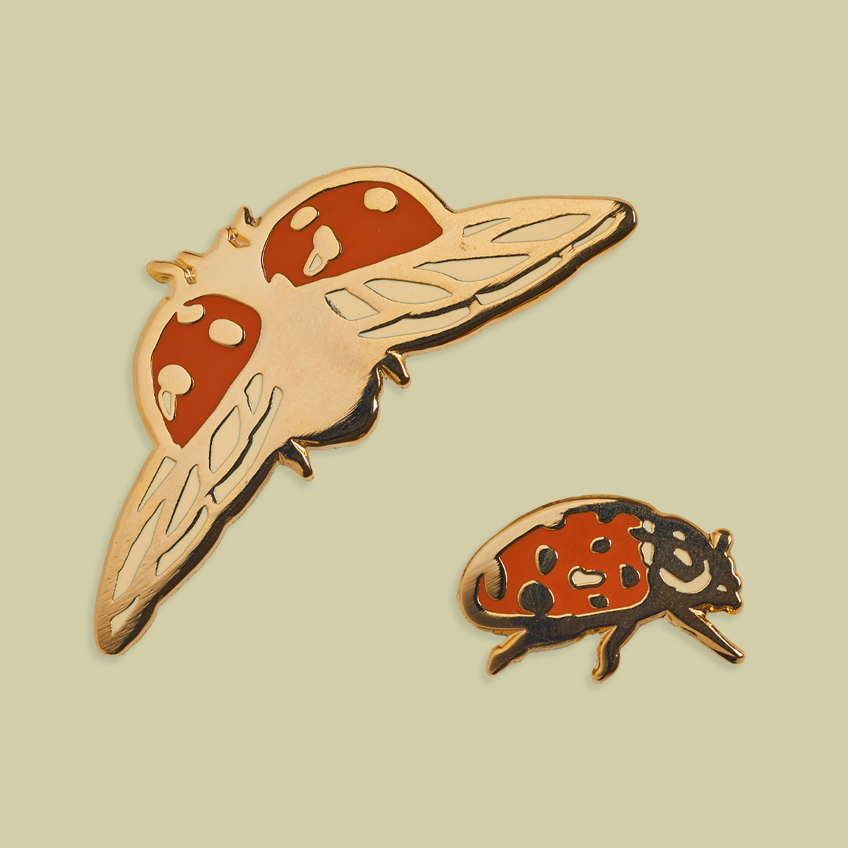 Enamel Pin: Lady Beetles
