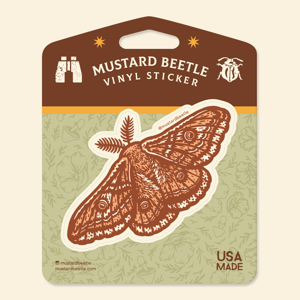Sticker: Emperor Moth