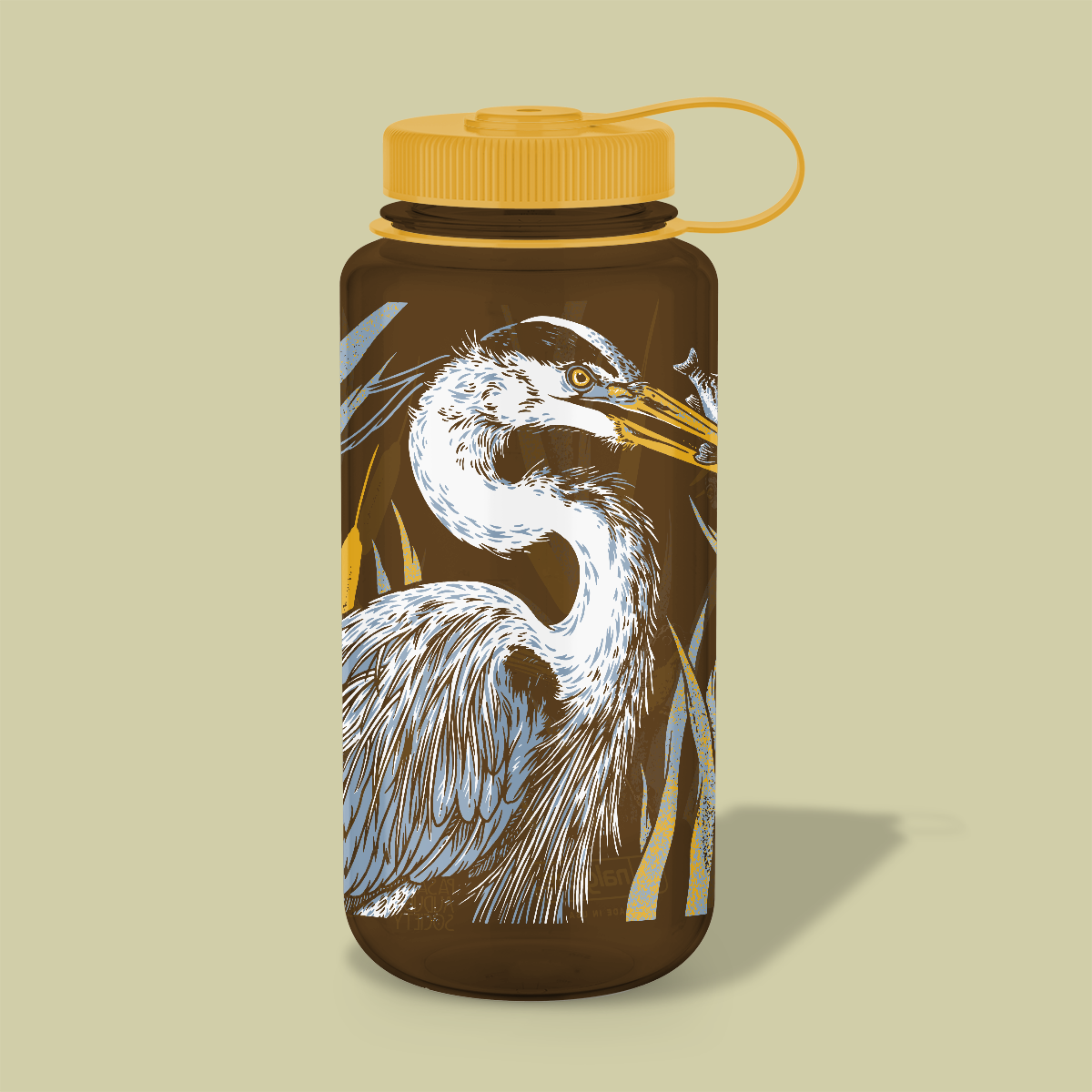 32oz Wide Mouth Nalgene Water Bottle: Prairie, Prairie Warbler