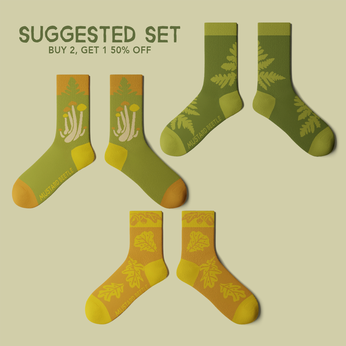 Crew Socks: Fern