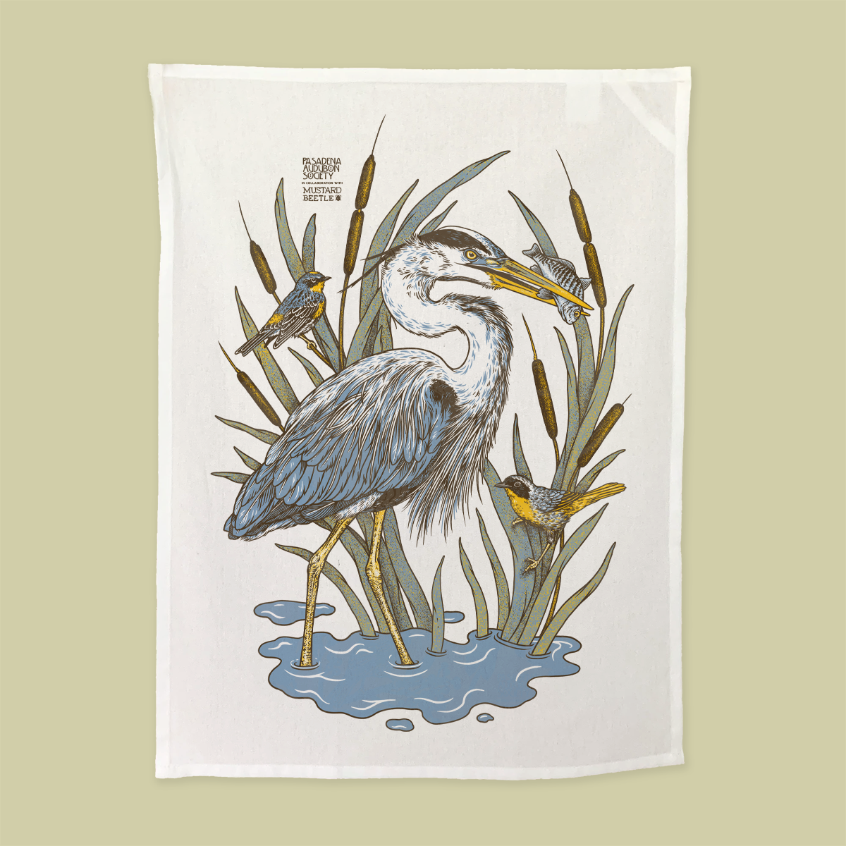 Pasadena Audubon Tea Towel: LA River