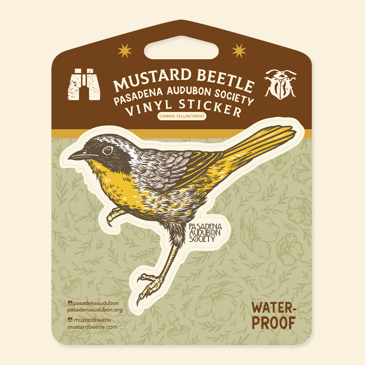Sticker: Common Yellowthroat for Pasadena Audubon