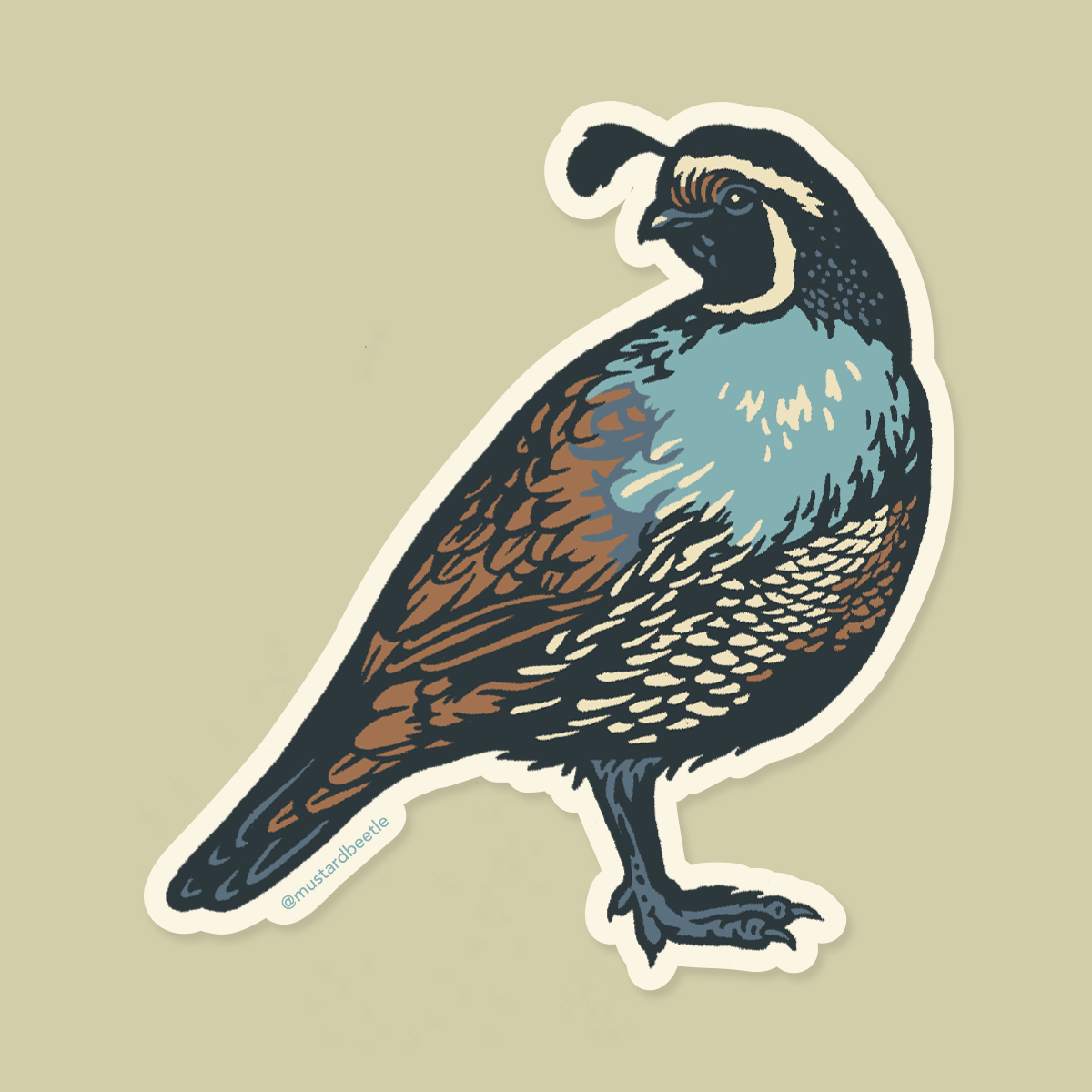 Sticker: California Quail