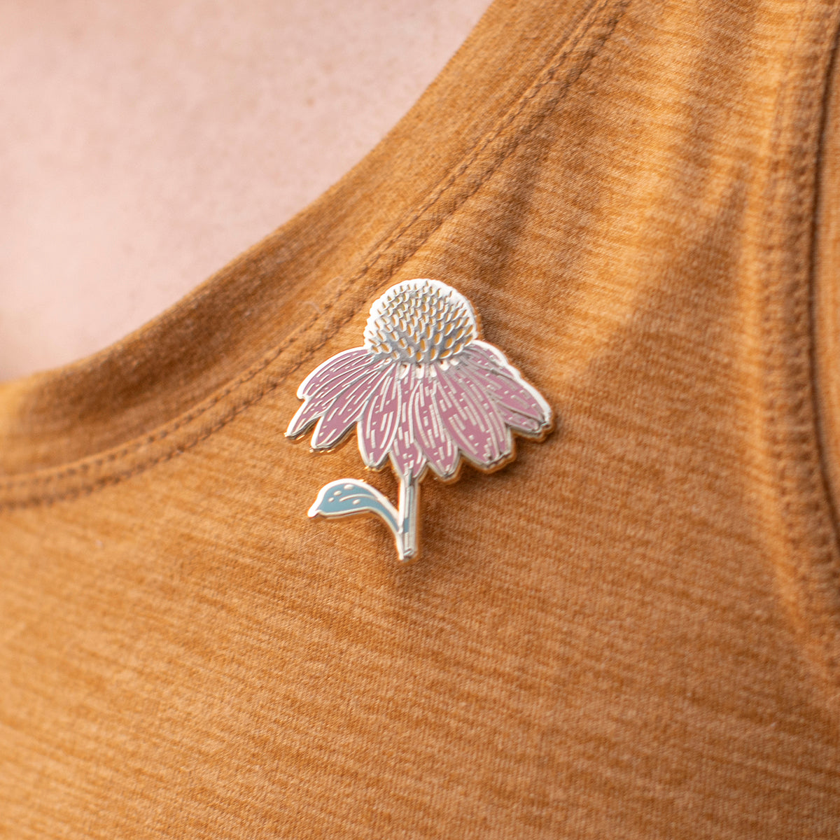 Enamel Pin: Purple Coneflower