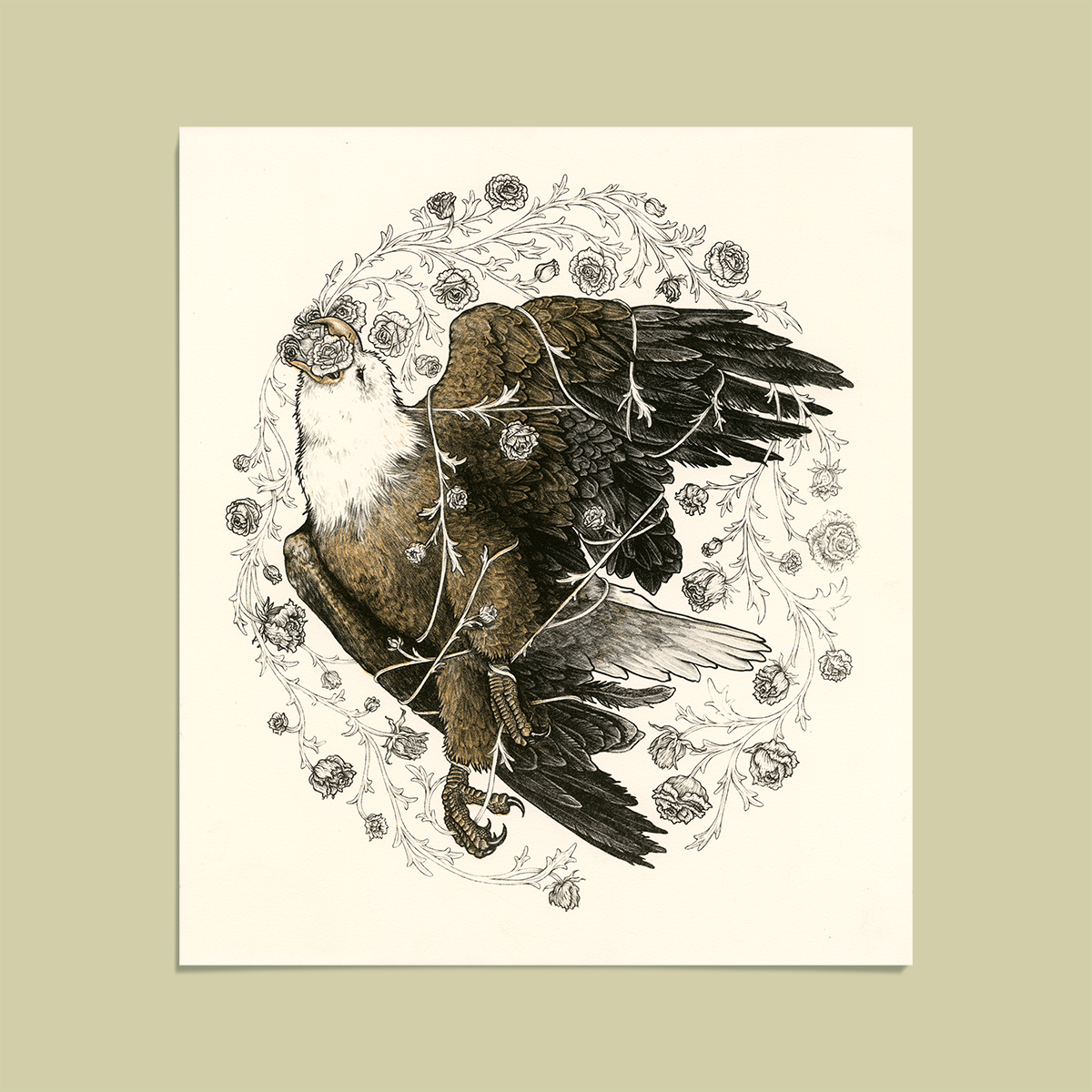 14x16" Fine Art Lithographic Print: America, the Destructive