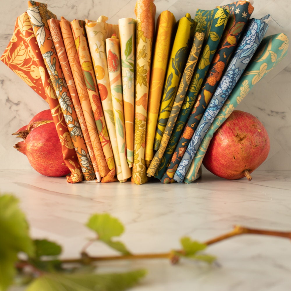 Organic Fabric Yardage Berries: Rose