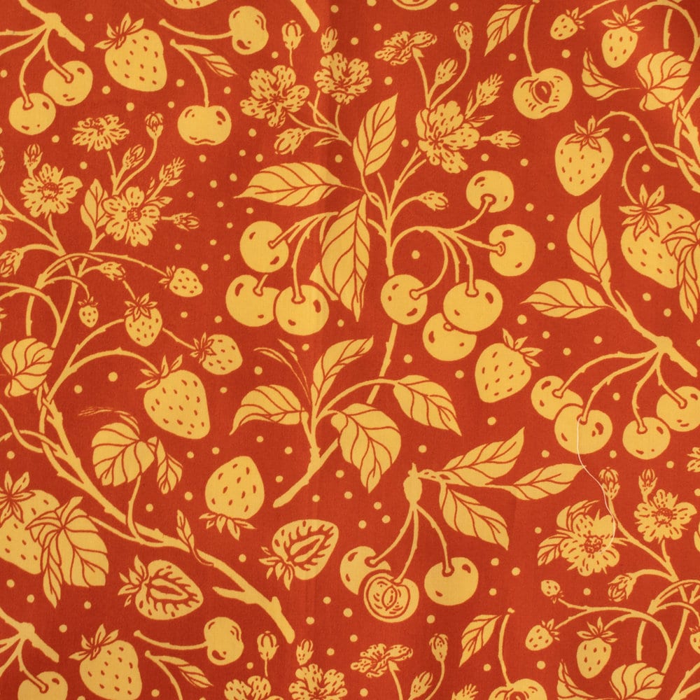 Organic Fabric Yardage Cherry: Jam