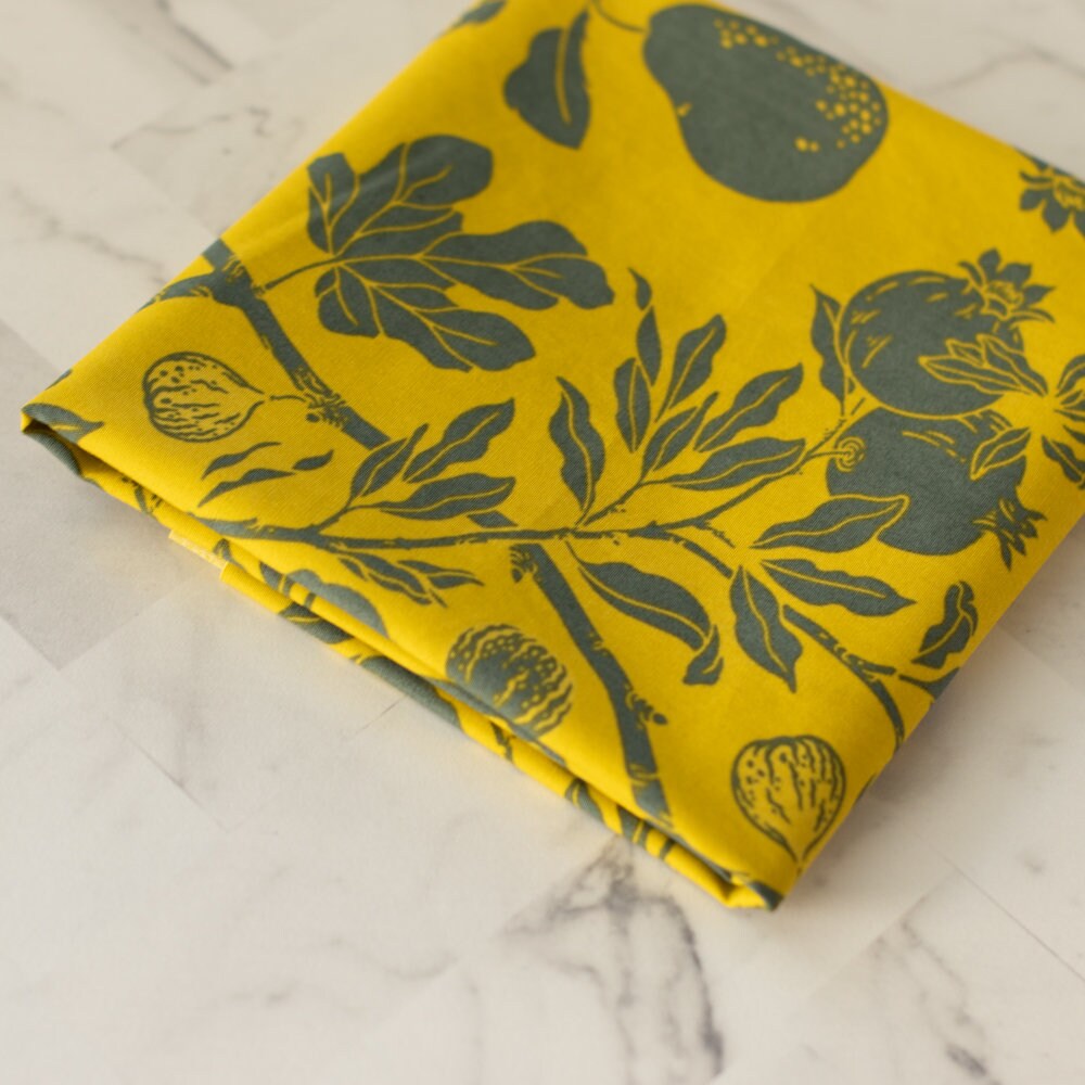 Organic Fabric Yardage Figs: Green