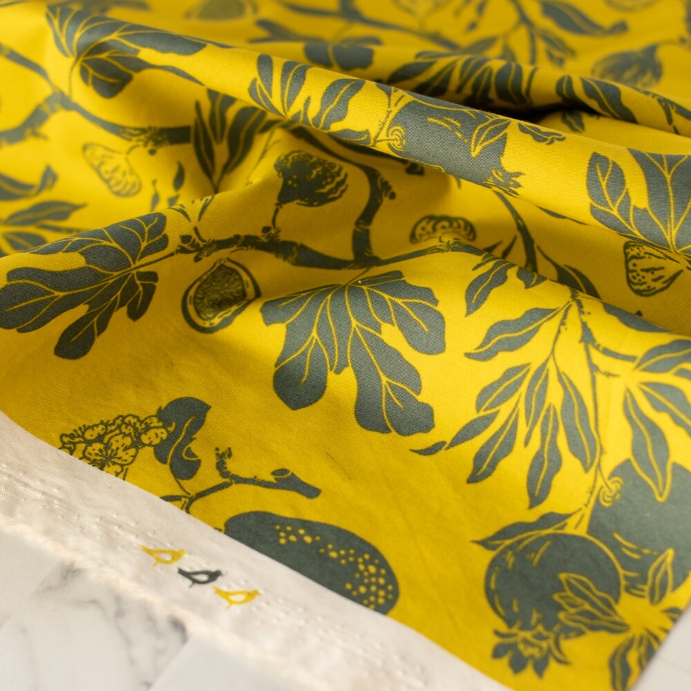 Organic Fabric Yardage Figs: Green