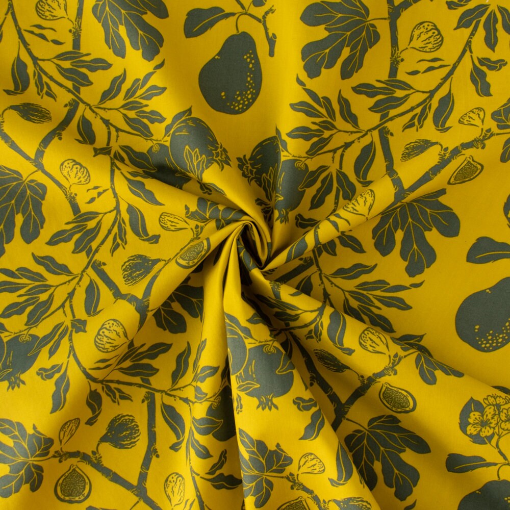 Organic Fabric Yardage Figs: Green