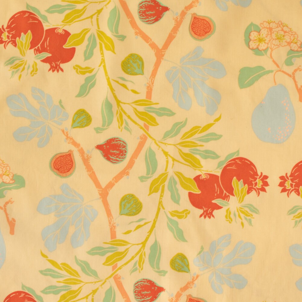 Organic Fabric Yardage Figs: Vanilla