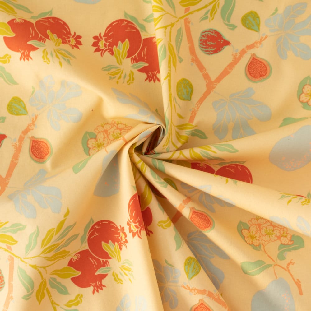 Organic Fabric Yardage Figs: Vanilla
