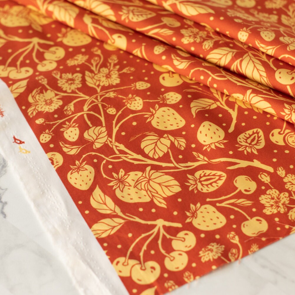Organic Fabric Yardage Cherry: Jam