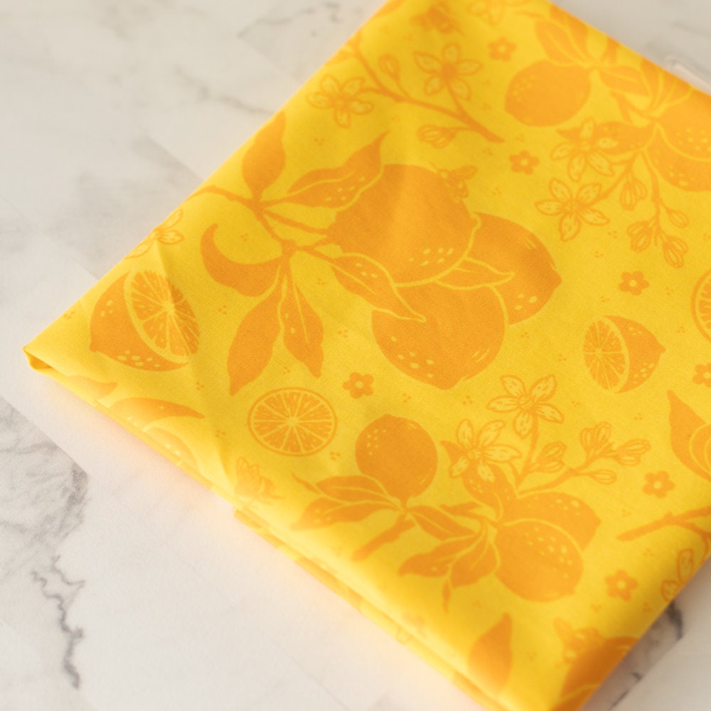Organic Fabric Yardage Citrus: Orange