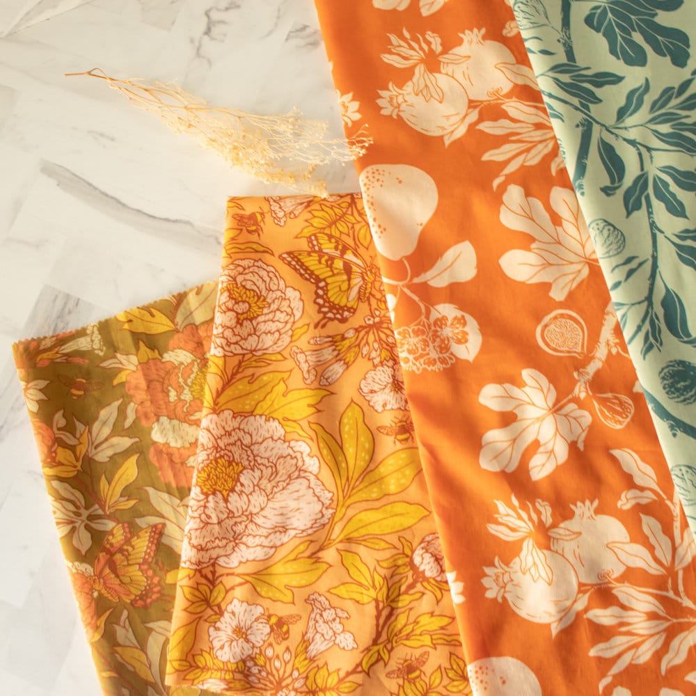 Organic (Lawn) Fabric Yardage Figs: Sunburst