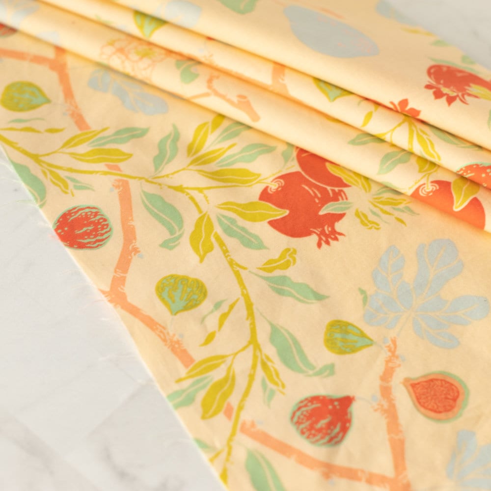 Organic Fabric Yardage Figs: Vanilla